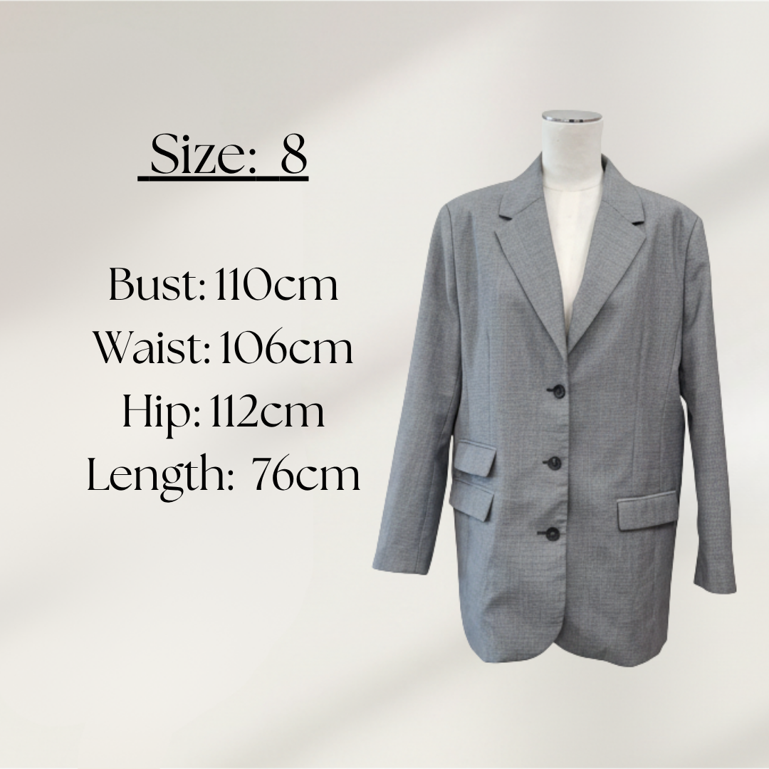 Moochi - Manner Blazer - Size 8 (Oversized) - Size Chart