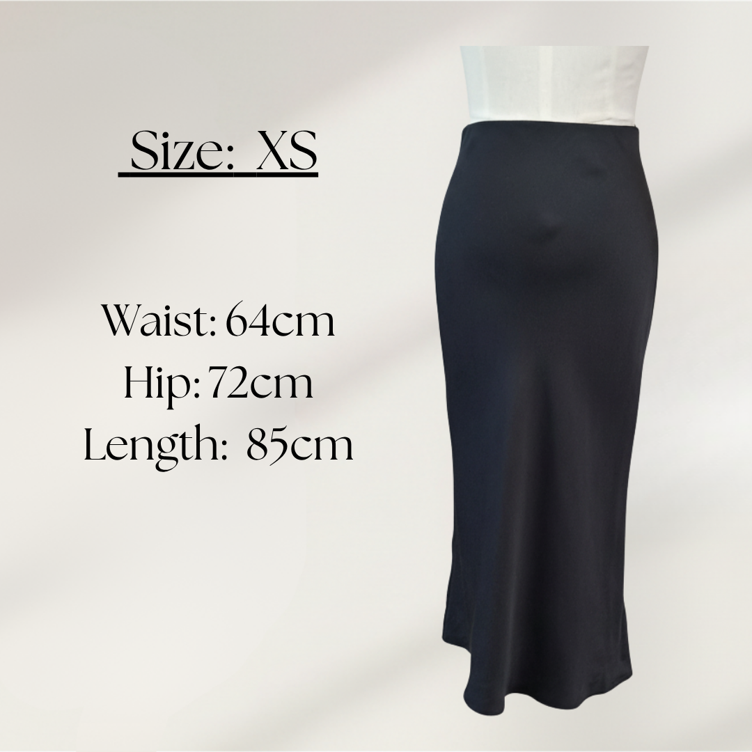 Anine Bing - Bar Silk Skirt - Size XS - Size Chart