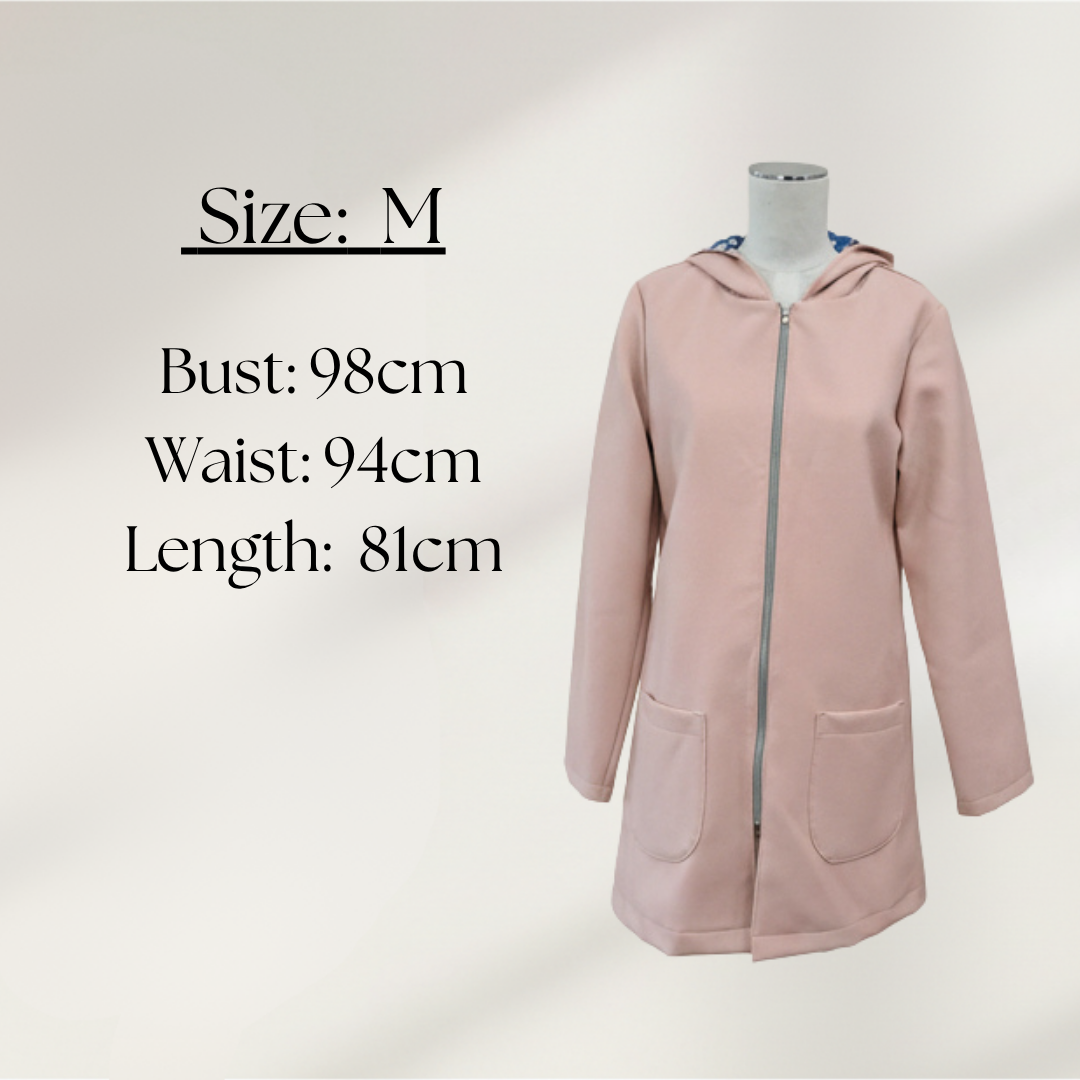 Surge - Pink Wool Jacket - Size M - Size Chart