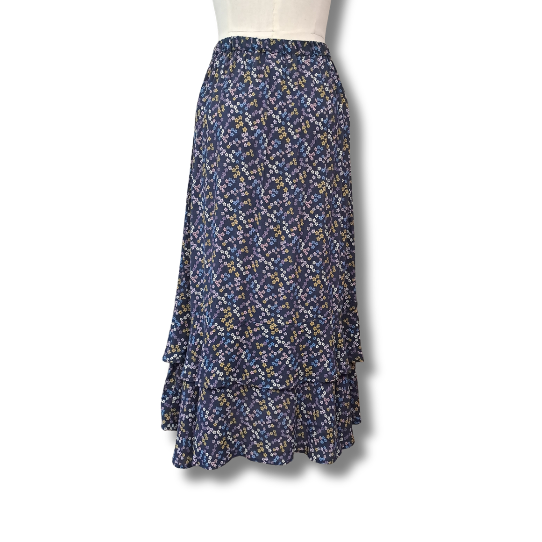 Stella + Gemma - Layered Floral Skirt - Back View