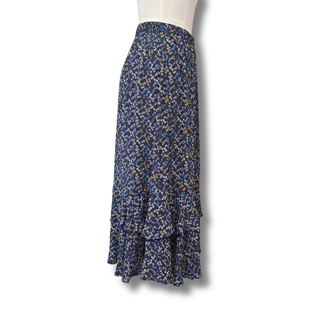 Stella + Gemma - Layered Floral Skirt - Side View