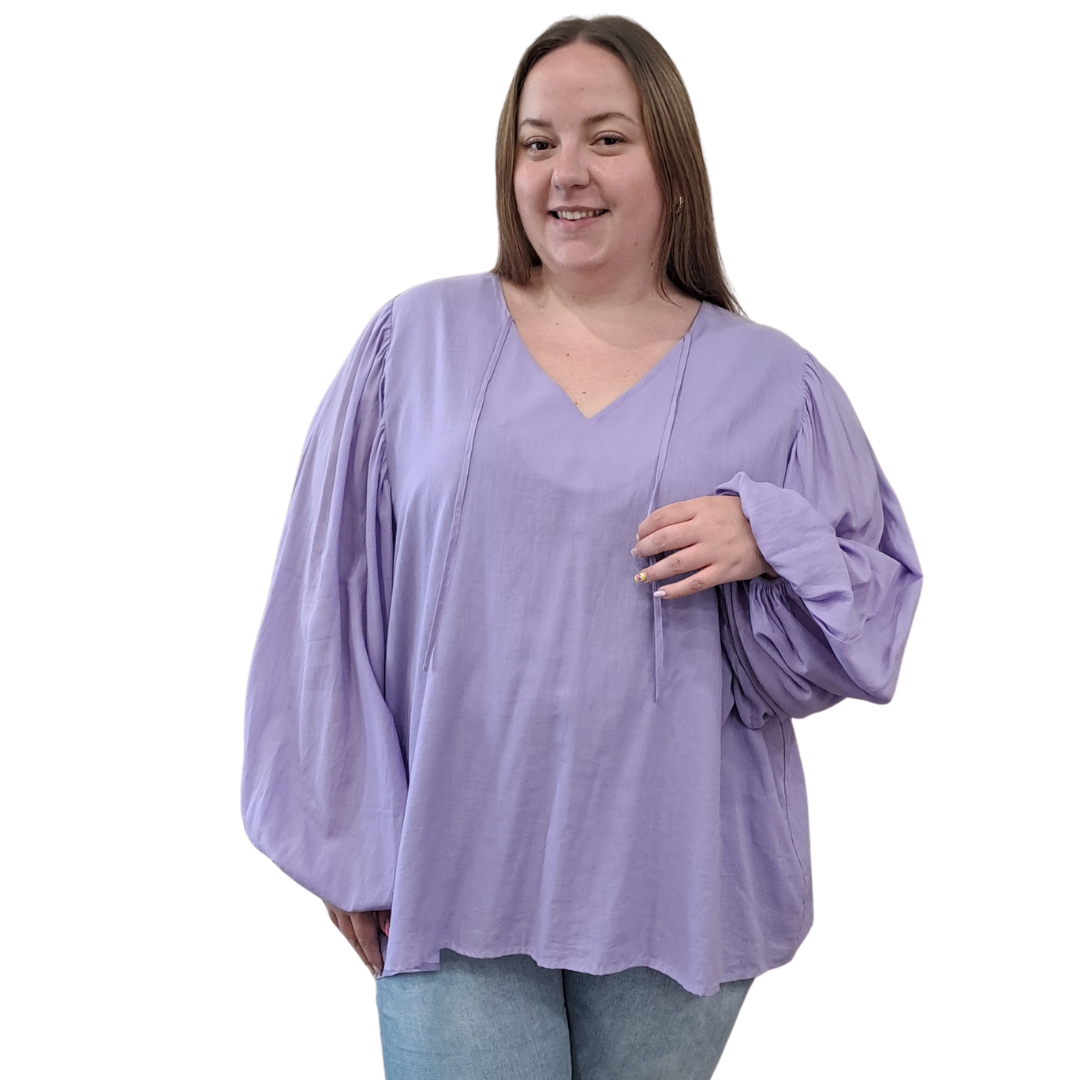 Stella Royal - Avery Long Sleeve Top - Size 4 (20-22) - BNWT - Front