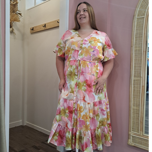 Stella Royal - Floral Maxi Dress - Size 2 (18)