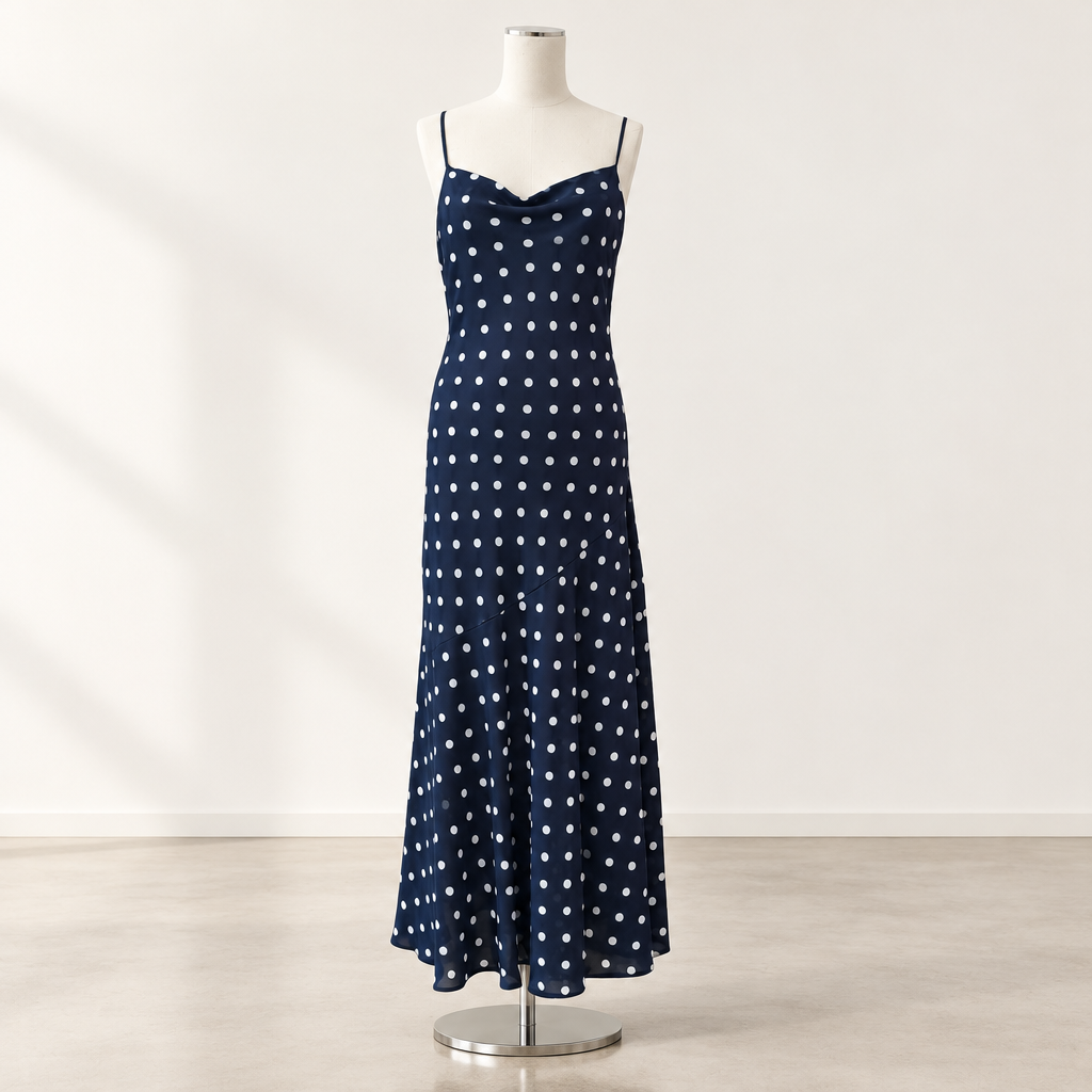 Stories Be Told - Reign Navy Polka Dot Maxi - Size 10