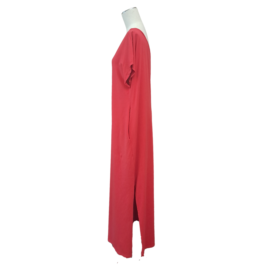 Sun Sun 1982 - Red Cotton Maxi Dress - Size M/L