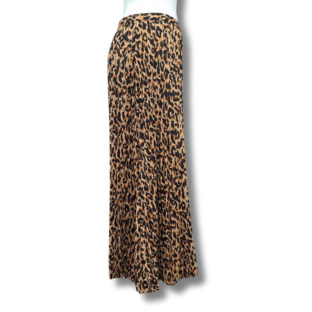 Superette - Leopard Print Pleat Skirt - Side View
