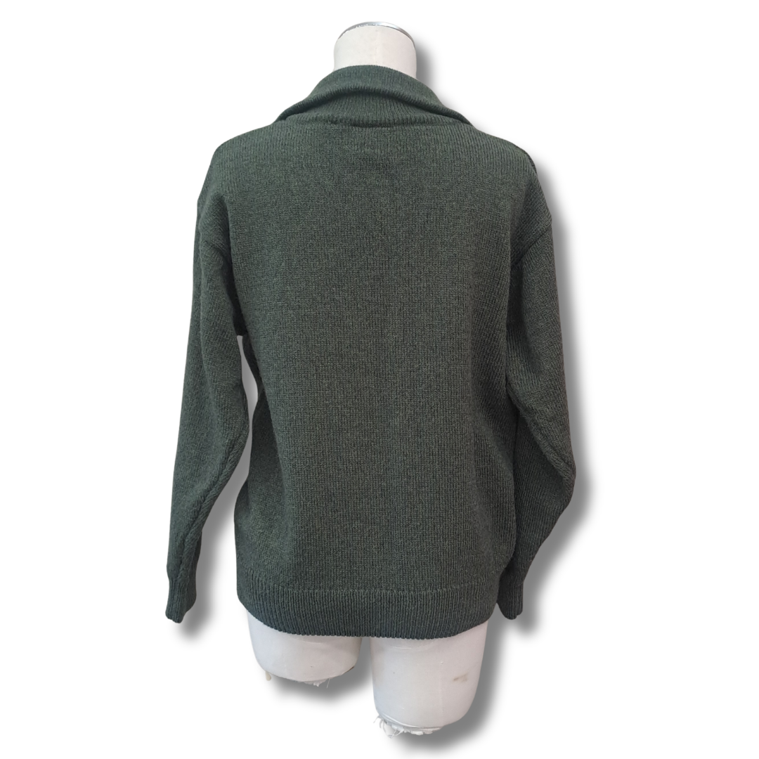 Swanndri - Mariner Zip Neck Sweater - Size XS - Back