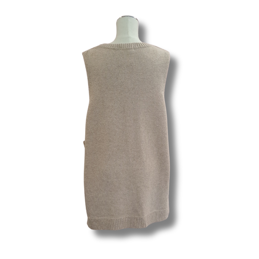 T.H Company - Wool Blend Knit Vest - Free Size - Back