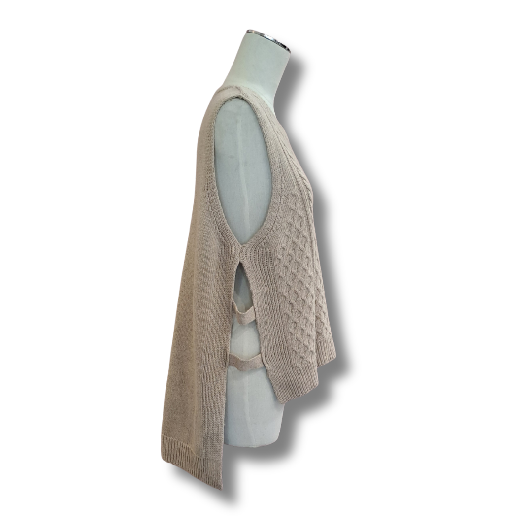 T.H Company - Wool Blend Knit Vest - Free Size - Side