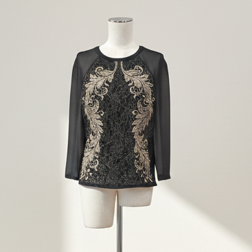 Ted Baker - Gold Lace Top - Size S