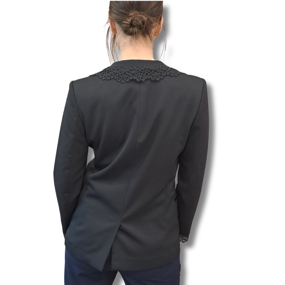 The Kooples - Lace Wool Jacket - Size 8 - Back