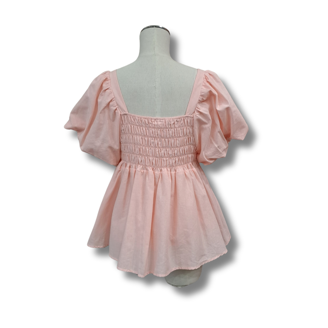 The Lullaby Club - Pink Smock Top - Size M/L - Back