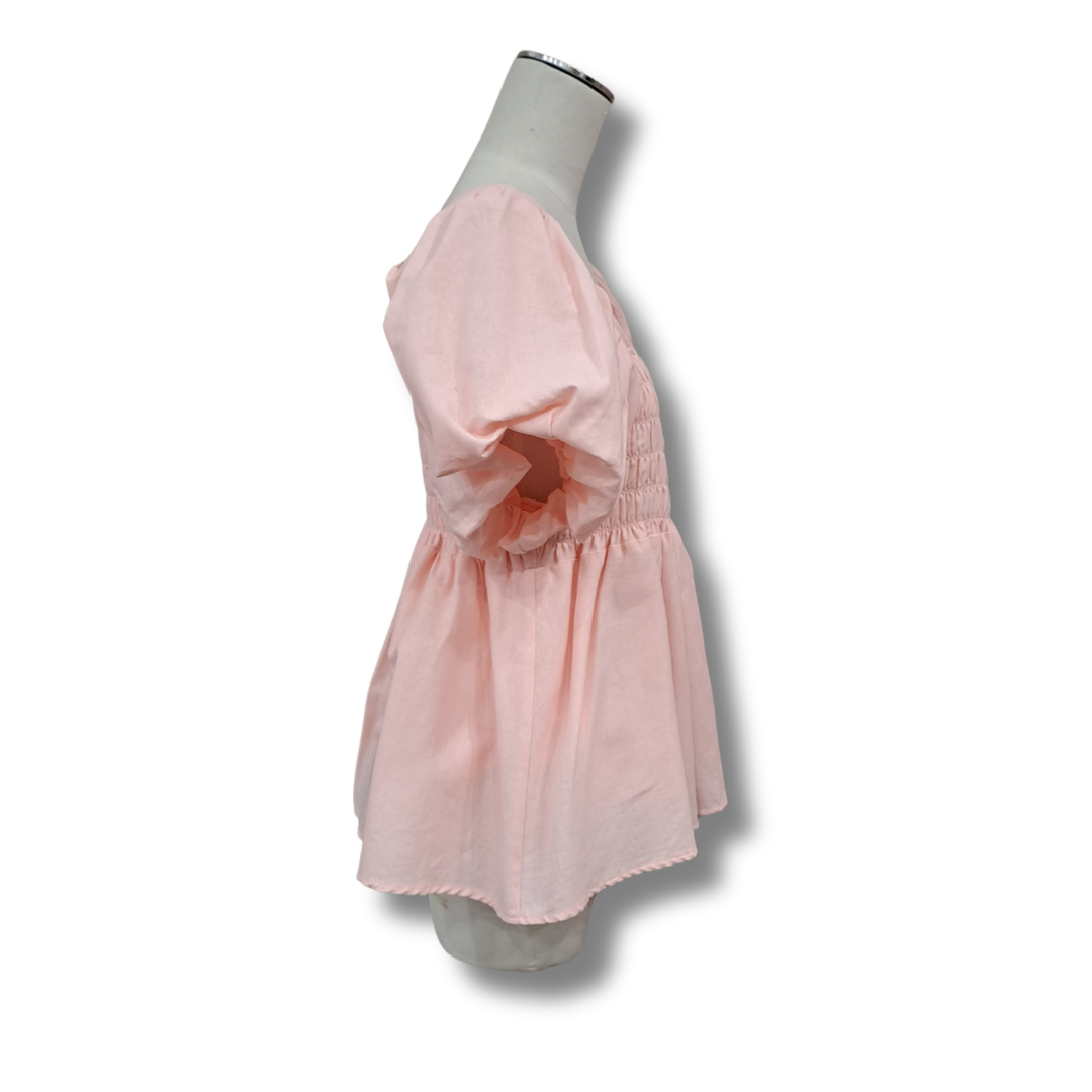 The Lullaby Club - Pink Smock Top - Size M/L - Side