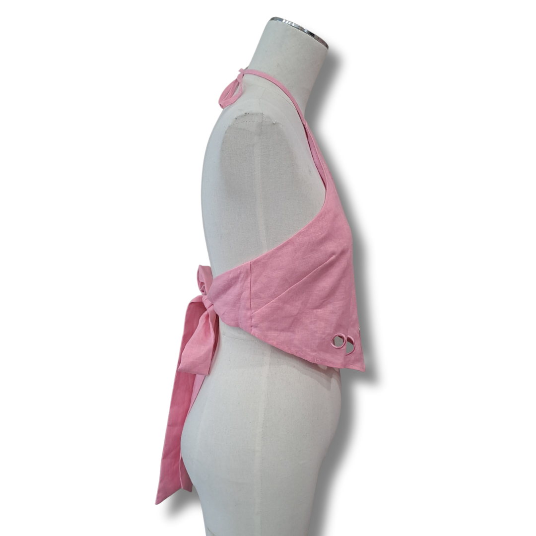 The Wolf Gang - Del Mar Halter Top - Size  L - BNWT  -Side