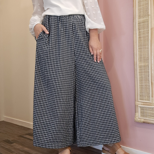 Thing Thing - Cotton Blend Check Pant - Size 14