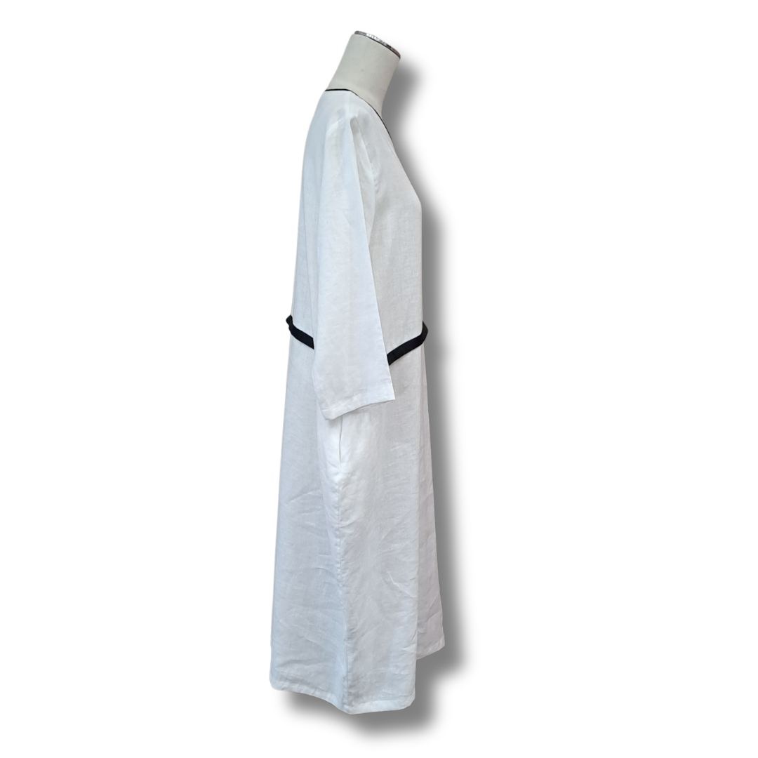 Tirelli - Contrast Trim Ovoid Dress - Size S - Side