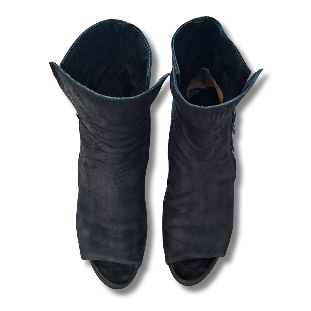 Trippen -Open Toe Wedge Bootie - Size 40/9 - Top