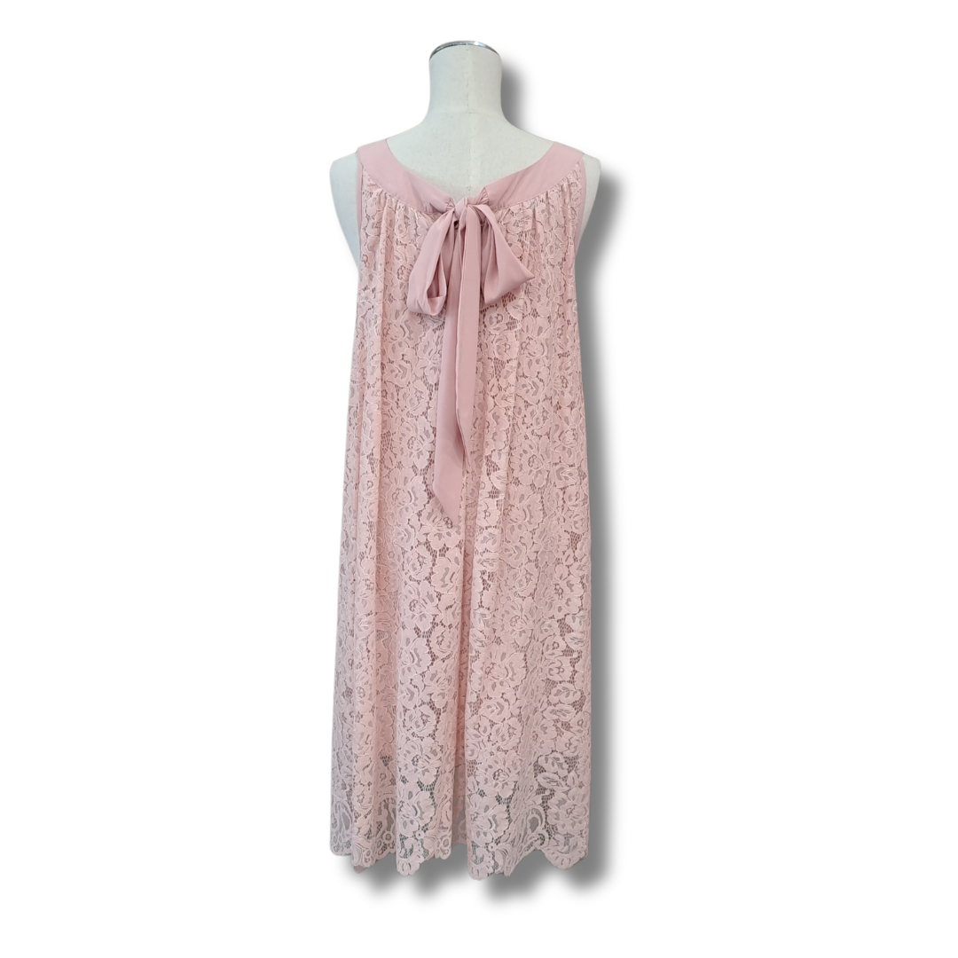 Tuesday - Pink Lace Dress - Back View