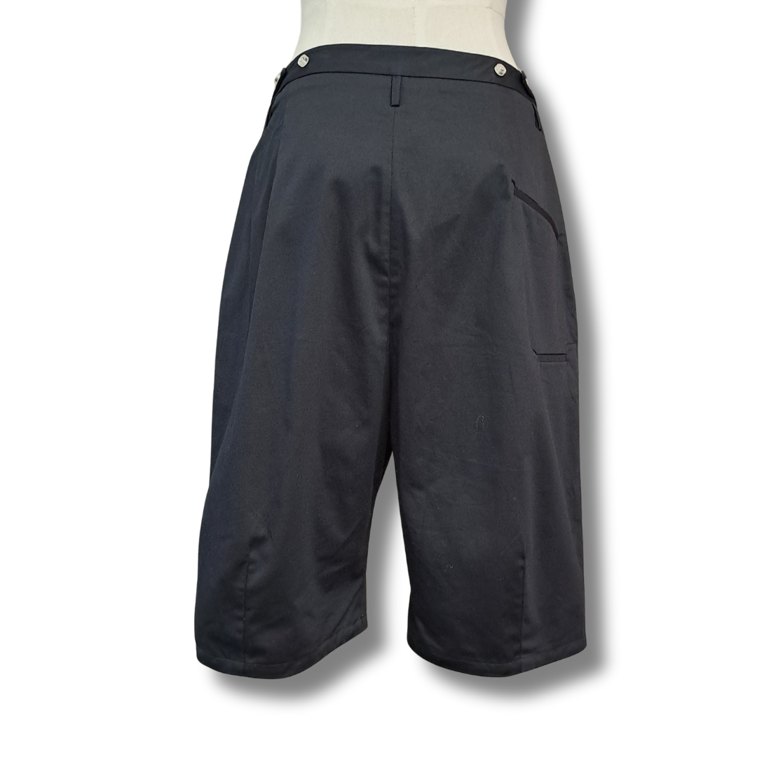 Umit Unal - Black Linen Shorts - Back View