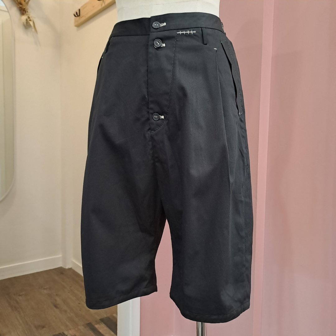 Umit Unal - Black Linen Shorts - Size L