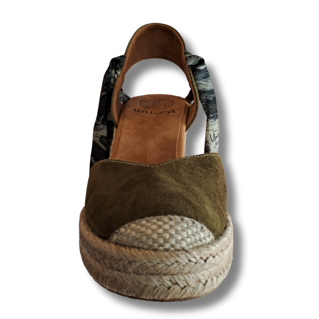 Unisa - Woven Heeled Sandals - Front View