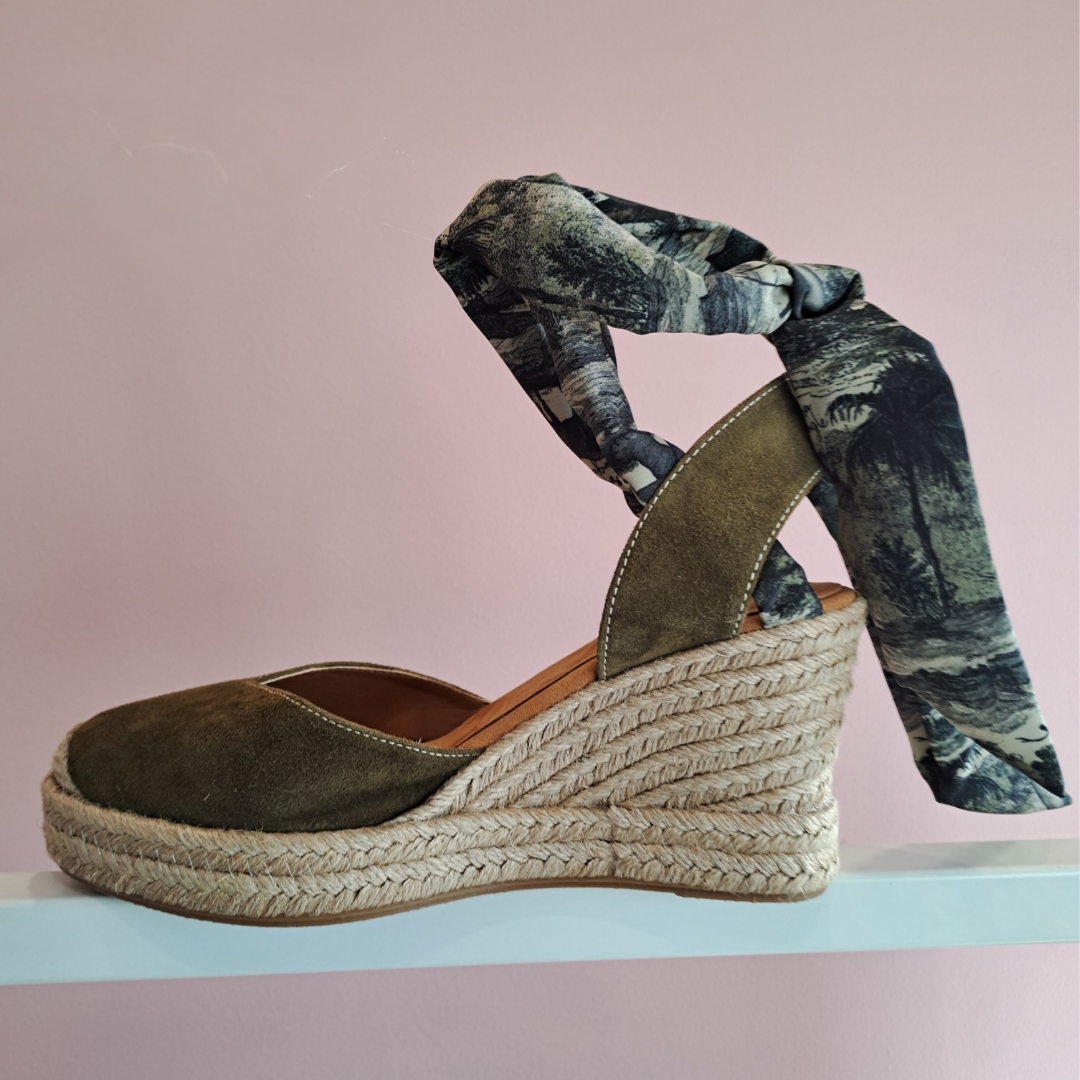 Unisa - Woven Heeled Sandals - Side View