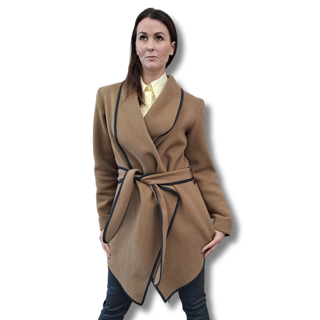 Lushington Wool Coat - Front Tie