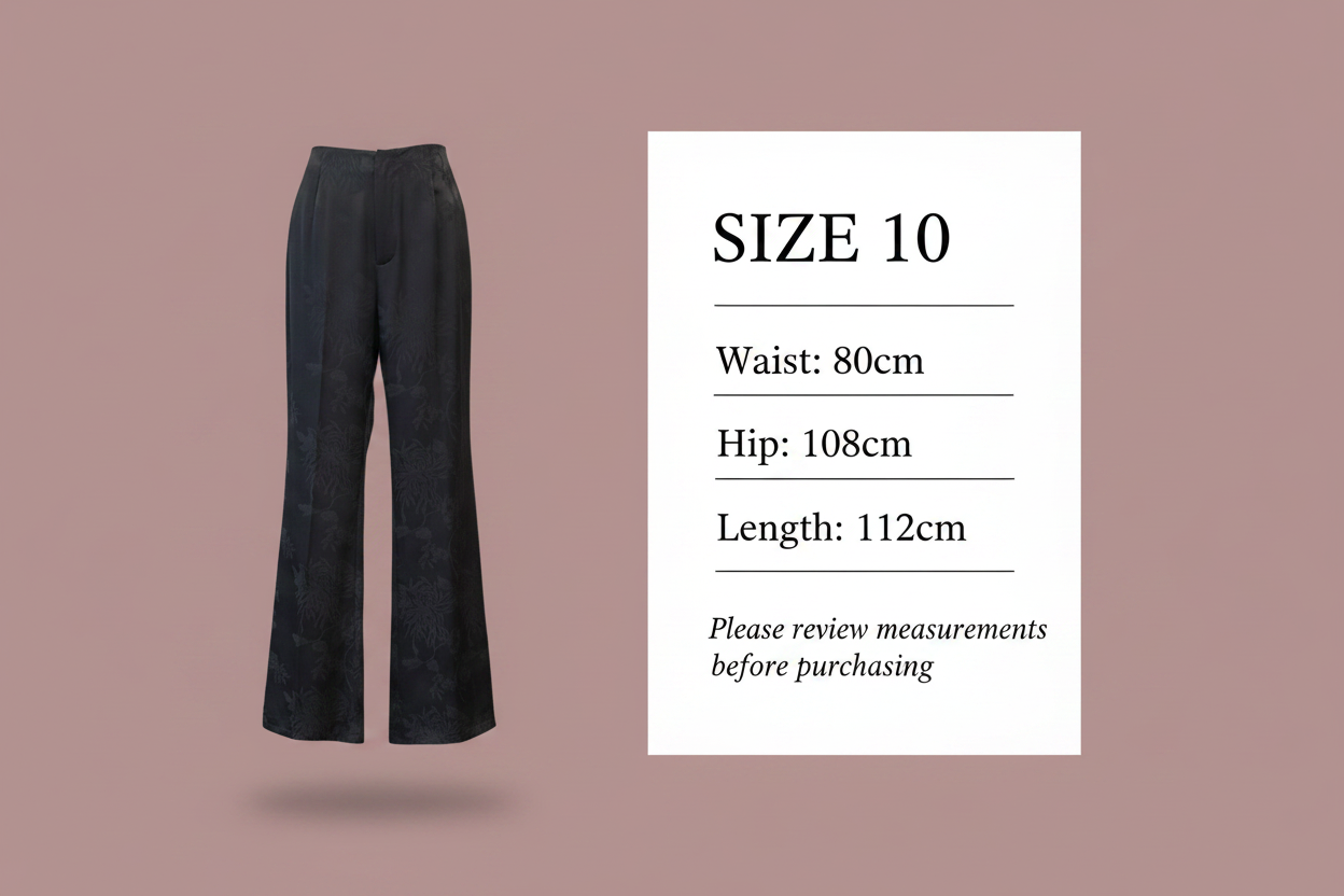 VGR GRL - Damask Pant - Size 10 - BNWT - Size Chart