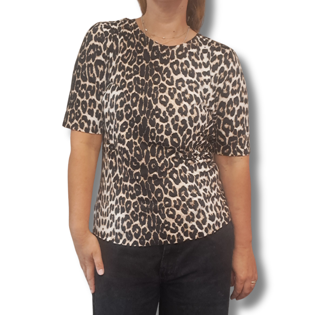 Vassalli - Leopard Tee - Size 14 - Front View
