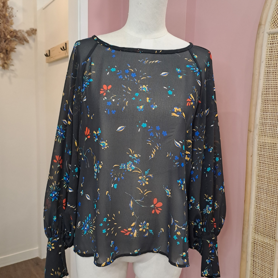 Veronika Maine - Floral Blouse - Size 8
