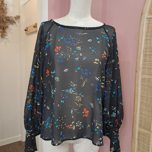 Veronika Maine - Floral Blouse - Size 8