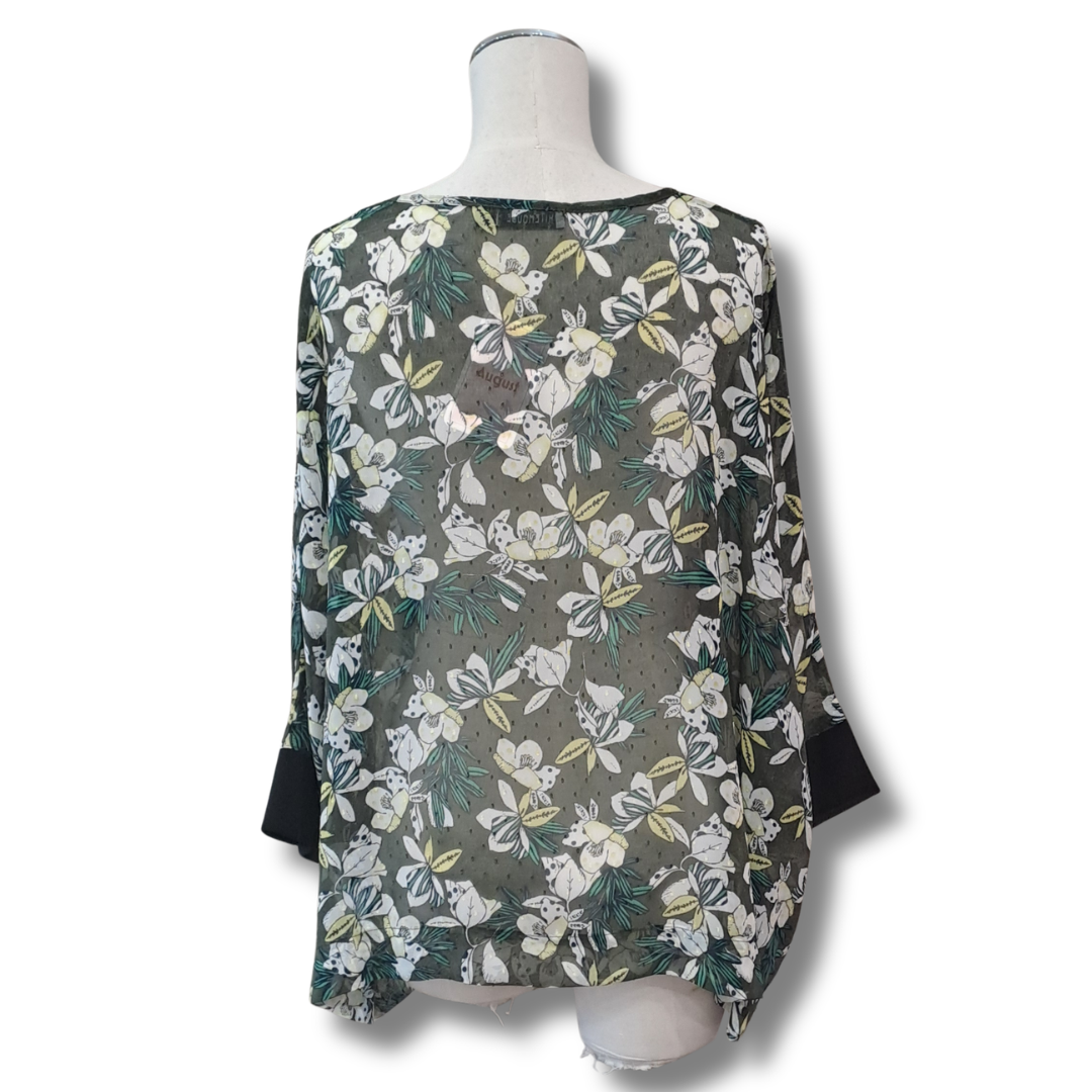 Whitemouse - Sheer Floral Top - Back View