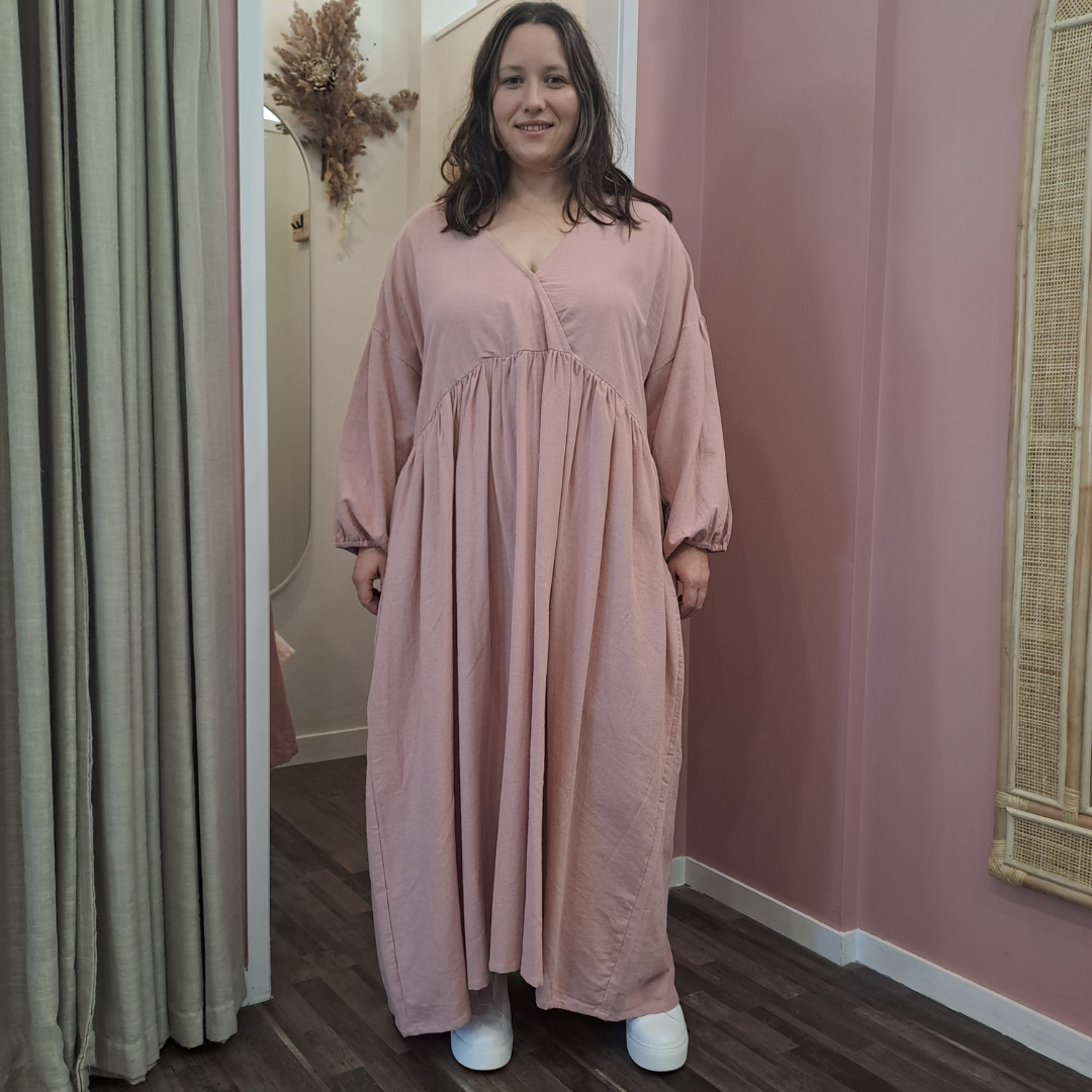 Wicker & Co Dusty V Neck Maxi Dress Front