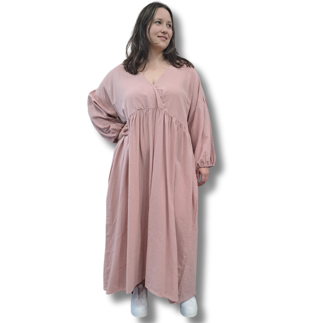 Wicker & Co Dusty V Neck Maxi Dress Front 2