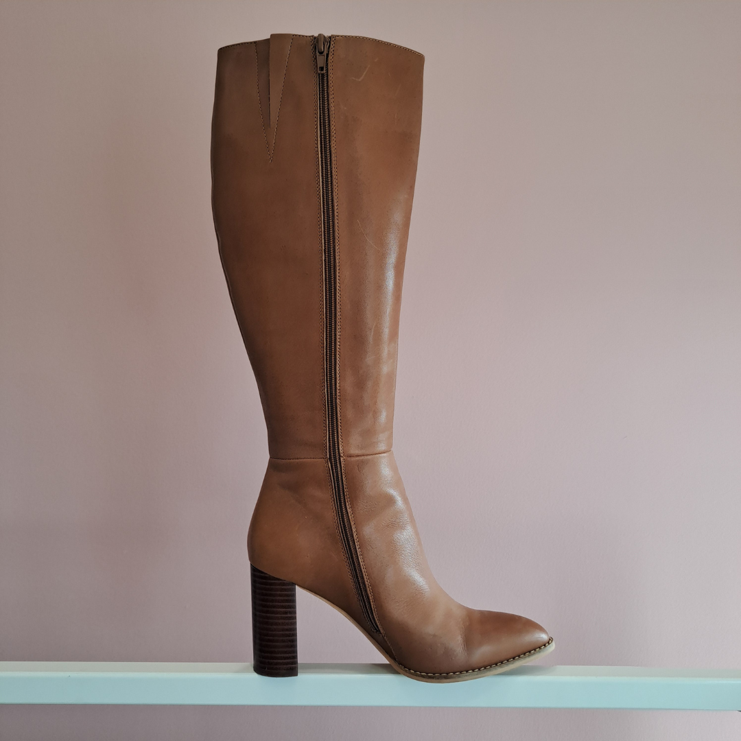Wittner - Hensley Cognac Tall Boots - Side View