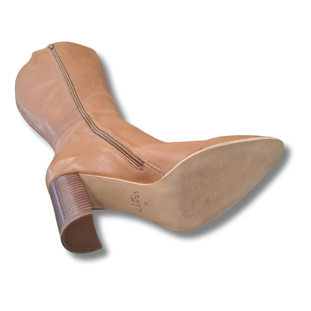 Wittner - Hensley Cognac Tall Boots - Sole View