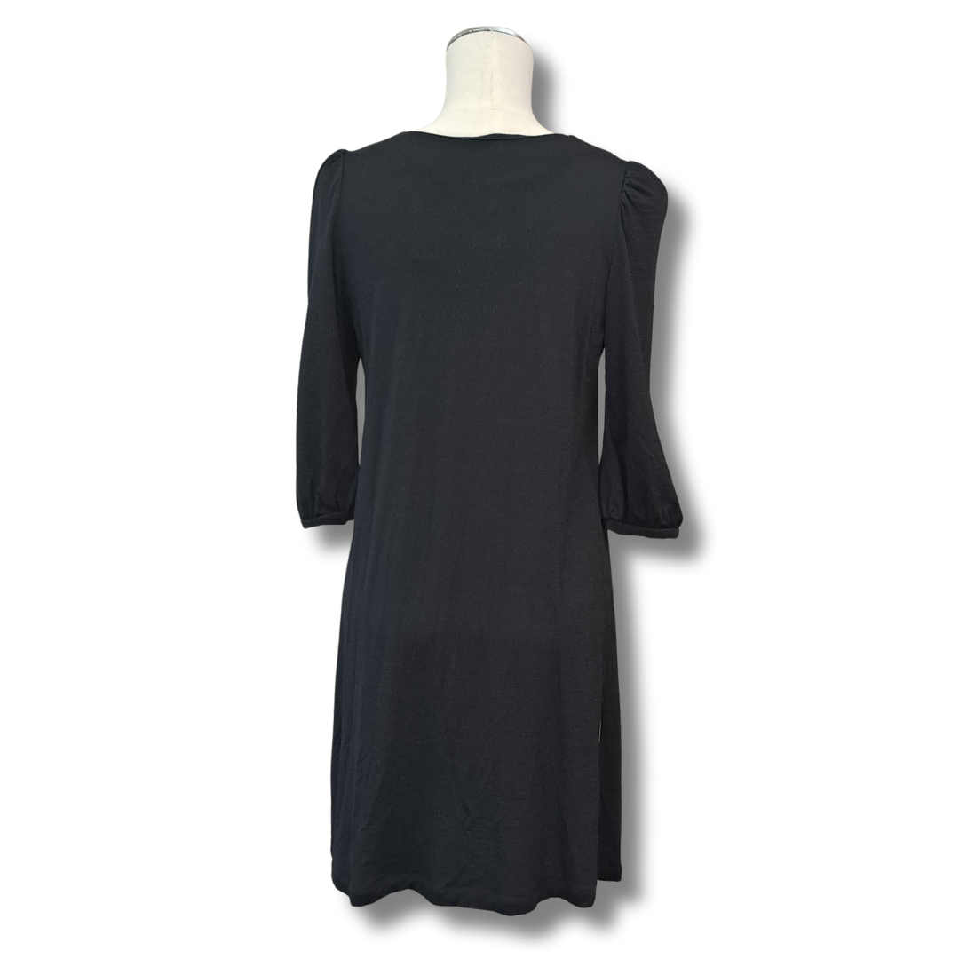 Workshop - Black Merino Dress - Size S - Back
