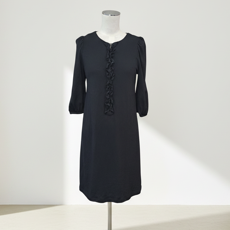 Workshop - Black Merino Dress - Size S - Front