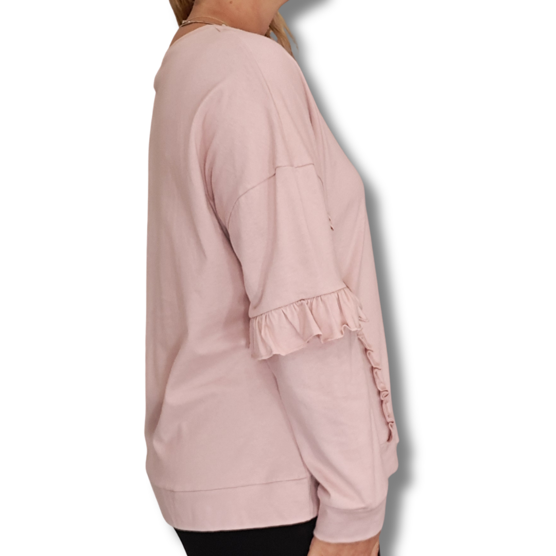Zafina - Pink Zoey Top - Size 14 - Side View