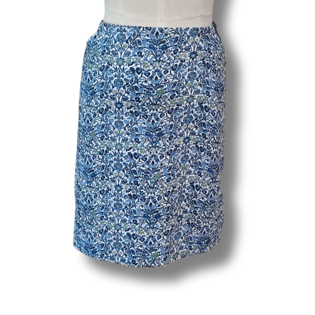 Scintilla - Floral Blue Print Skirt - Size 10