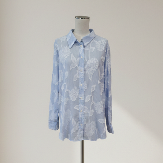 Betty Basics - Lace Stripe Shirt